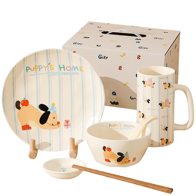 KAWASIMAYA KAWASIMAYA Kawashimaya cute dish set for one person, tableware gift box for moving to a new home, best friend’s birthday gift box, tableware set