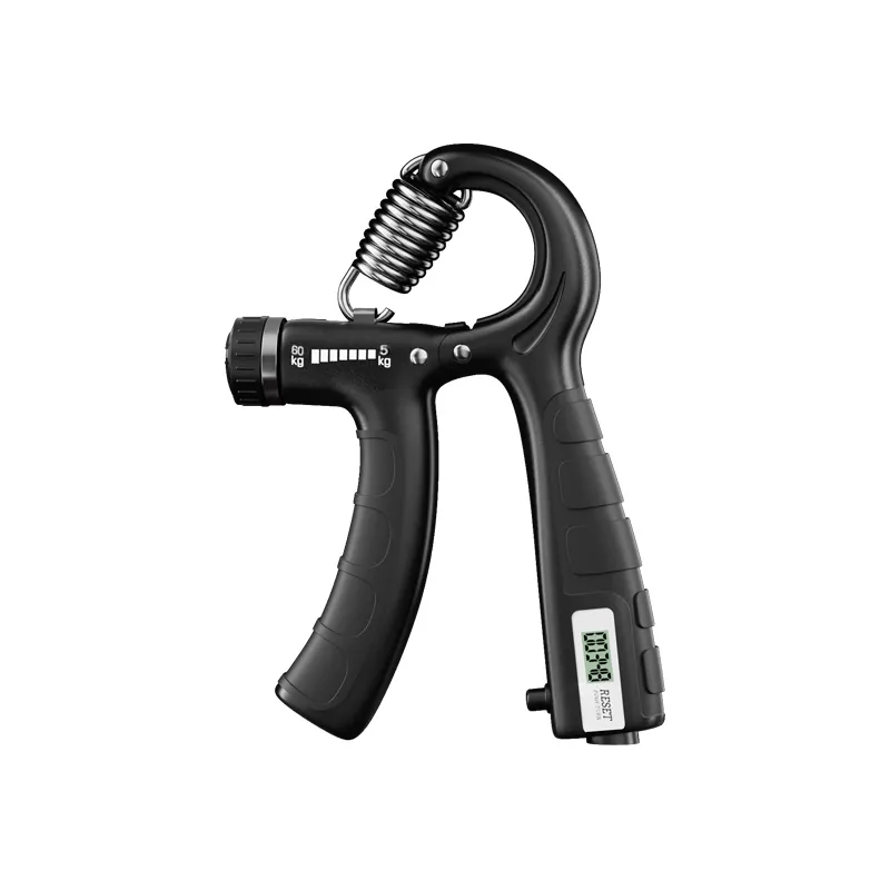 Peak Professional Hand Strength and Arm Strength Adjustable Counting R Type Grip Strengthener PP TPR Steel Rehabilitation Training Fitness Decompression Same Style for Men and Women