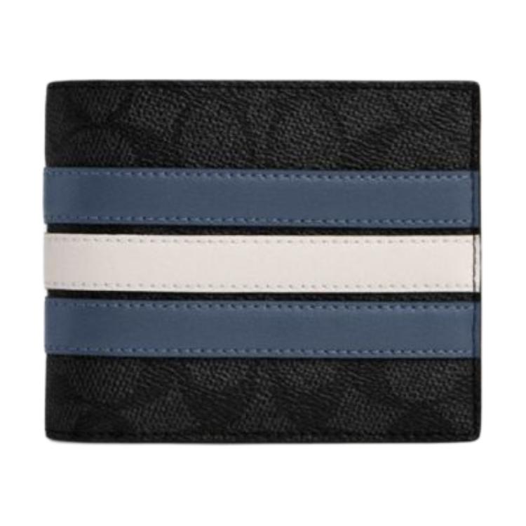 Мужской кошелек COACH 3 IN 1 Wallet 12 (серый)