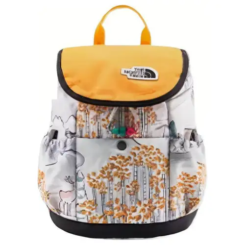 THE NORTH FACE 10L Backpack Outdoor Bag Recycled Polyester Gray Yellow Men's