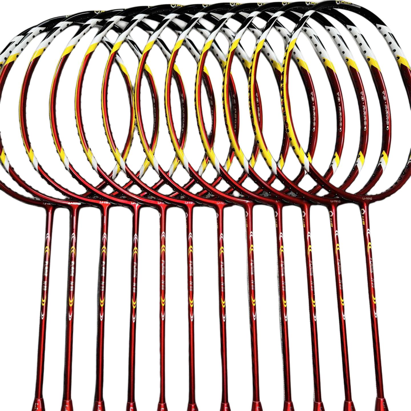 Li Ning Full Carbon Badminton Rackets Offensive Type Heavy Head, Stiff Shaft Professional 674mm Unisex 3U/G5 Red