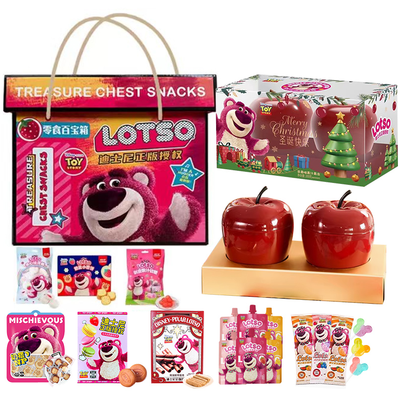 Disney Disney, strawberry, gift box, cartoon set, bag, 918 gram
