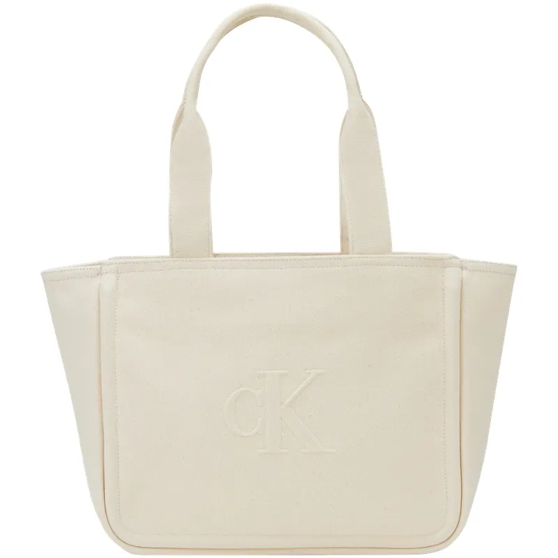 CALVIN KLEIN SS25 Fabric Handbag Women's Ivory White