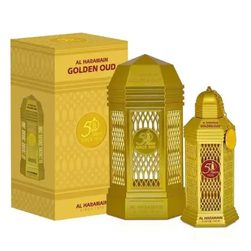 AL HARAMAIN 50 Years Golden Oud Perfume Oriental Fragrance EDP 100ml/bottle