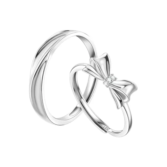 DAISY BEAUTY 925 Sterling Silver Couple Rings Unisex