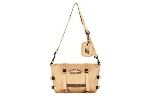 New Balance Fabric Messenger Bag, Shoulder Bag, Crossbody Bag Regular Unisex Light Umber