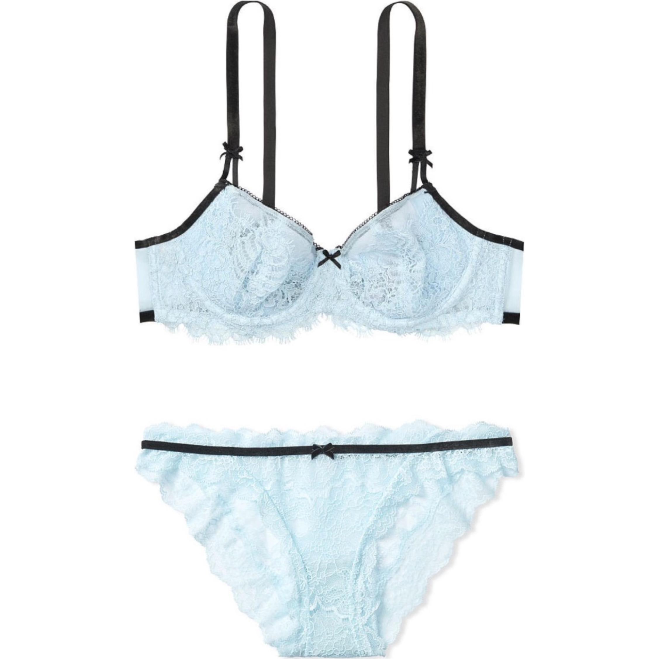 Женский комплект нижнего белья Victoria's Secret V-Wire (голубой)