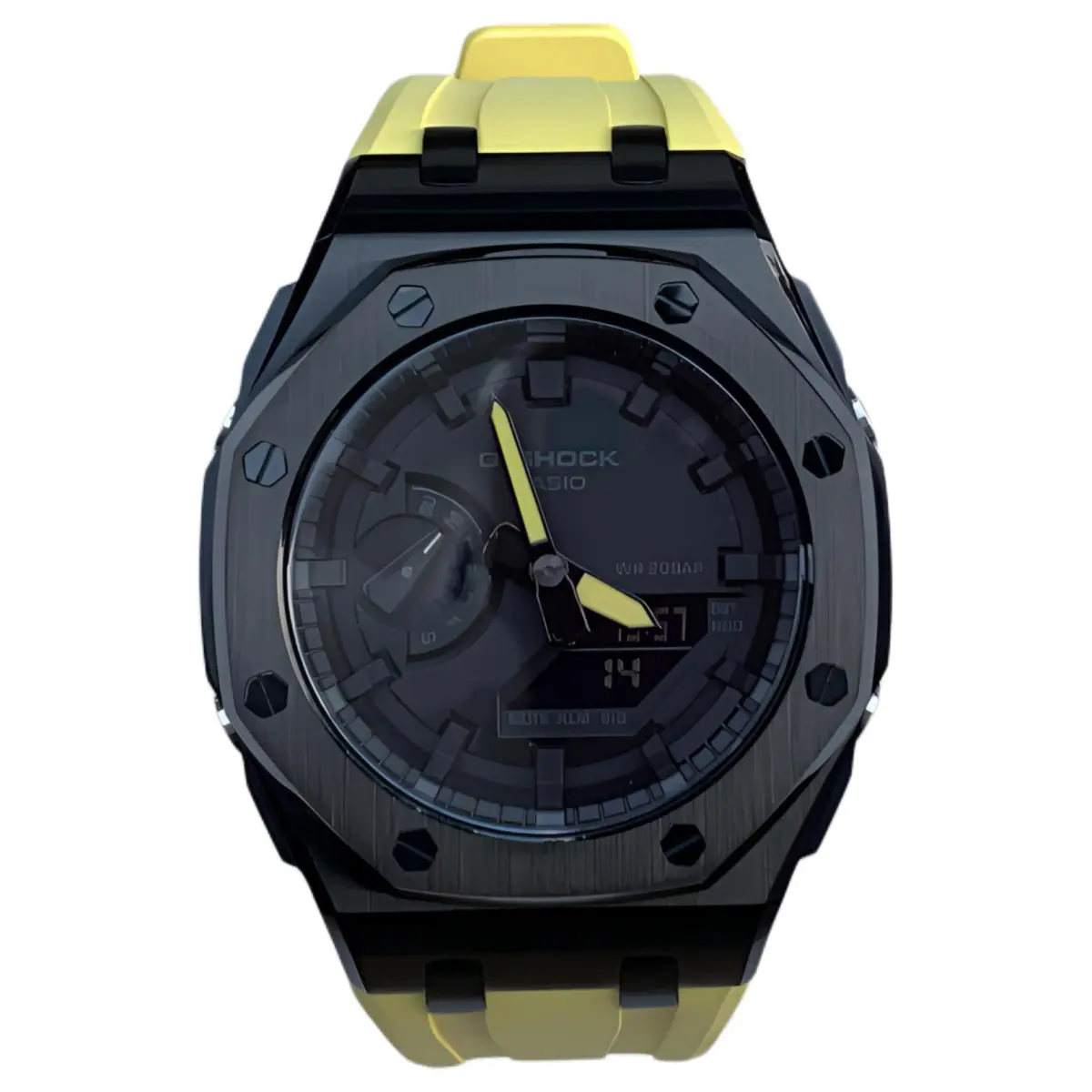 CASIO Custom Collection Electronic Movement Rubber Strap Watch Unisex Black Dial
