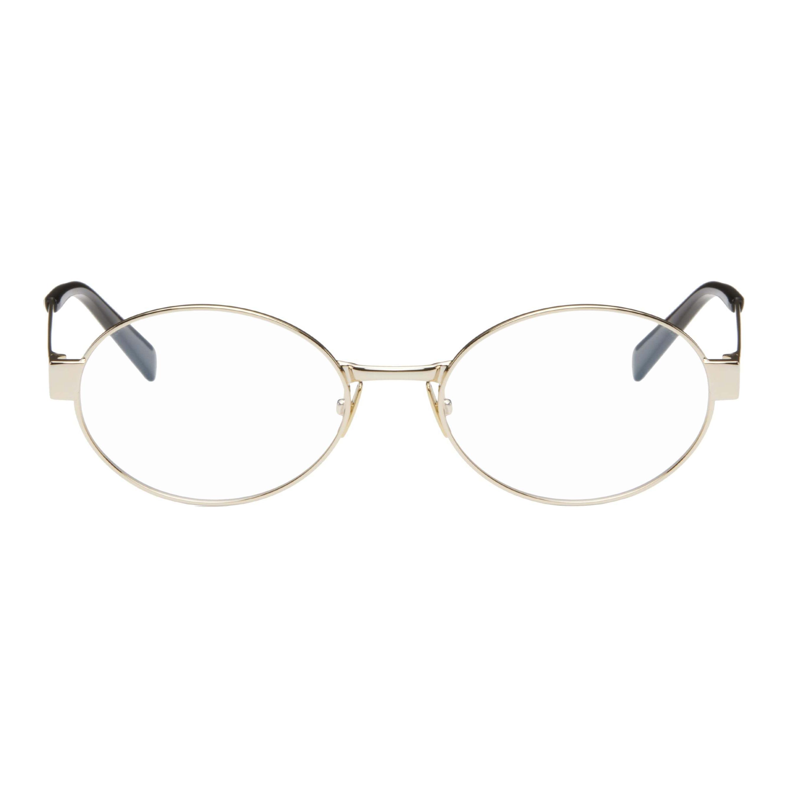 Женские очки Saint Laurent Optical (золотые)