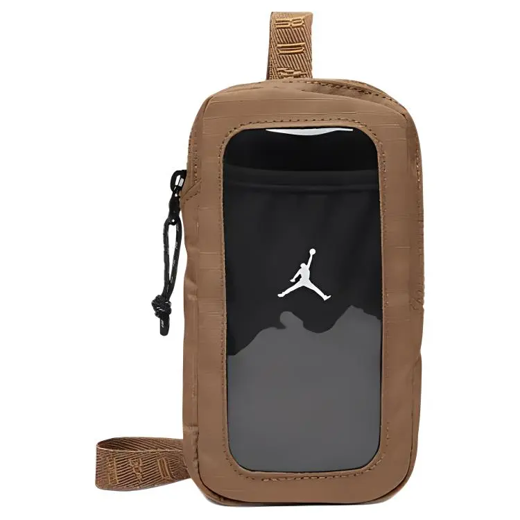 Jordan Polyester Cell Phone Pouch Regular Unisex Ancient Brown & Black & White