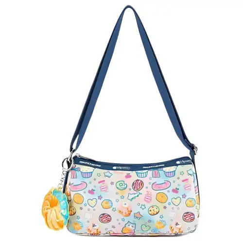 Skechers LeSportsac LePoesi, Collaboration Fabric Handbag, Shoulder Bag Women's Sweetheart Cat Bakery