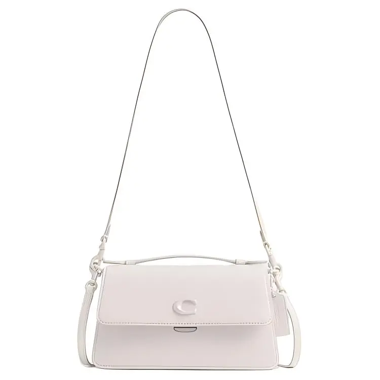 COACH JUNO Leather One Shoulder Handbag Medium Women's White