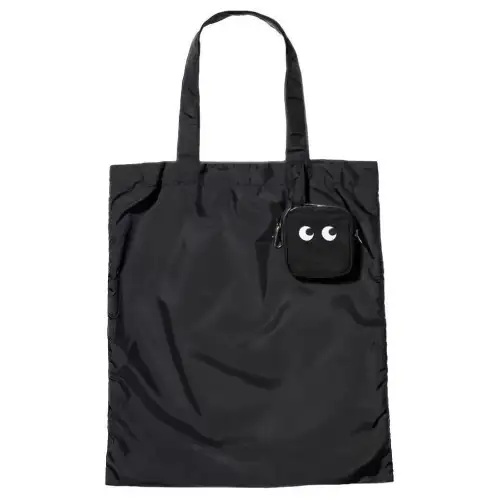 UNIQLO ANYA HINDMARCH Collaboration Polyester Shoulder Bag, Handbag Regular Women's Black