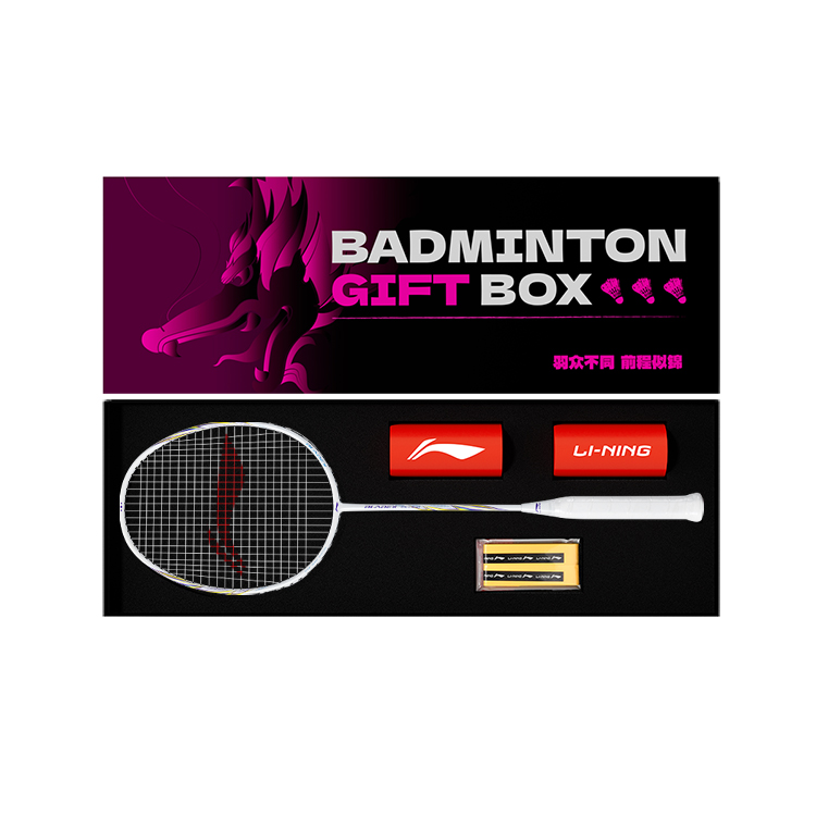 Li Ning Arrow, Rocket Family Full Carbon Badminton Rackets Advanced Level Double Rackets Black White
