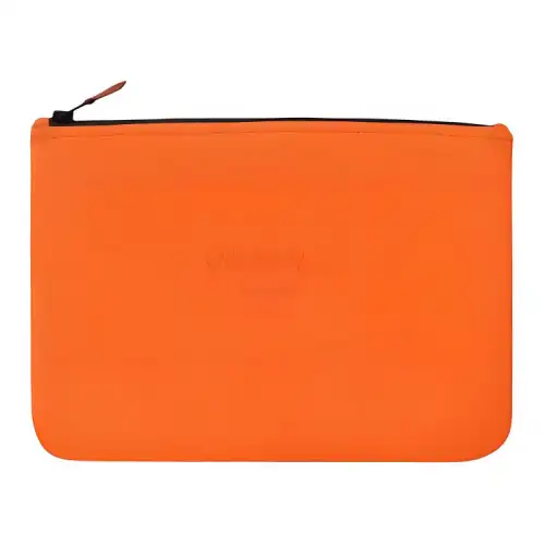 HERMES Neobain Nylon Toiletry Bag Clutch Large Unisex Orange
