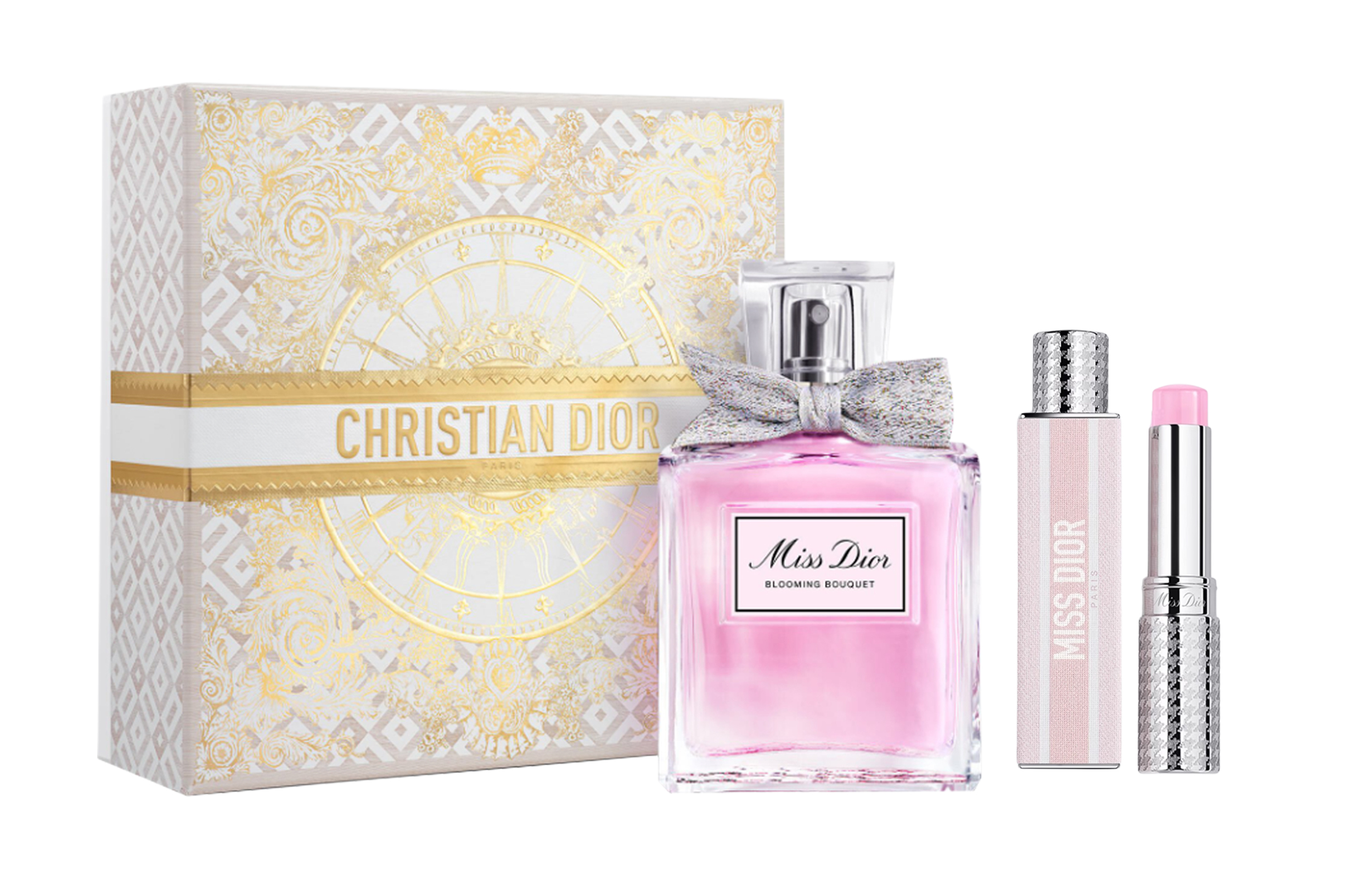 DIOR Balm, perfume, golden set, floral lemon gift box contains rose, graduation party, white musk, 3.2g, 30 ml