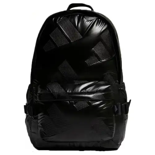 Adidas Zip Closure Polyester Sports Bag, Training Bag, Casual Bag, Backpack Regular Unisex Black