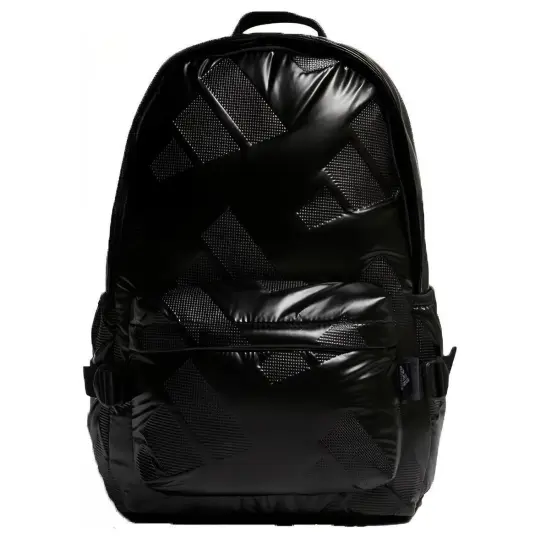 Adidas Zip Closure Polyester Sports Bag, Training Bag, Casual Bag, Backpack Regular Unisex Black