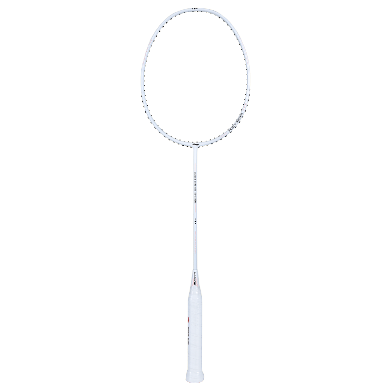 Li Ning Full Carbon Badminton Rackets Offensive Type Heavy Head, Stiff Shaft Entry level White