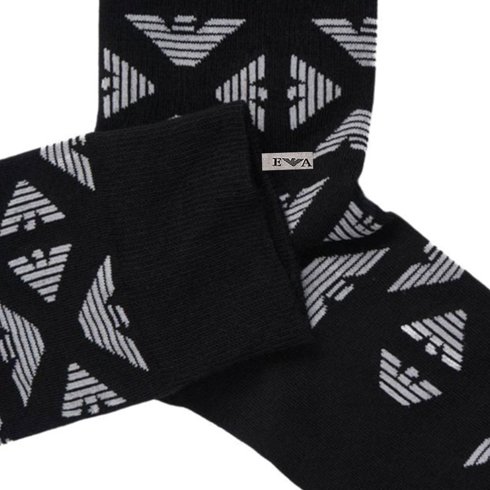 EMPORIO ARMANI Crew Socks Men’s 3 Pack Black