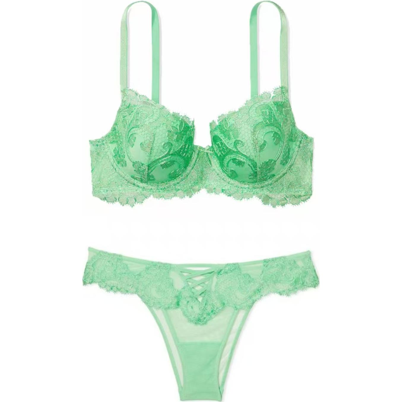 Женский комплект белья Victoria's Secret (зеленый)