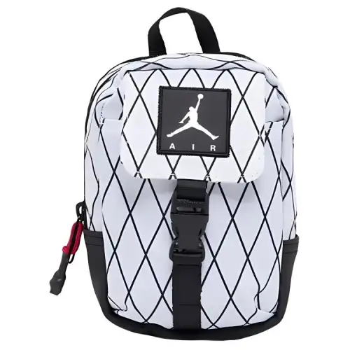 Jordan Polyester Sling Bag, Fanny Pack, Handbag, Shoulder Bag, Crossbody Bag Small Unisex White/Black
