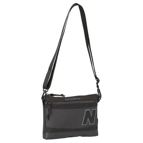 New Balance Pu Shoulder Bag, Crossbody Bag Regular Men's Black