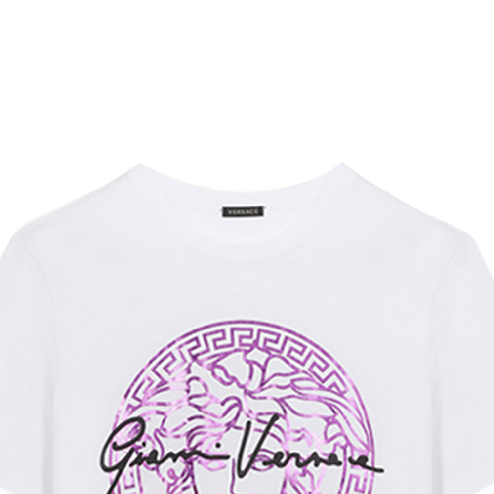 Женская футболка Versace Logo T (белая) — фото 5