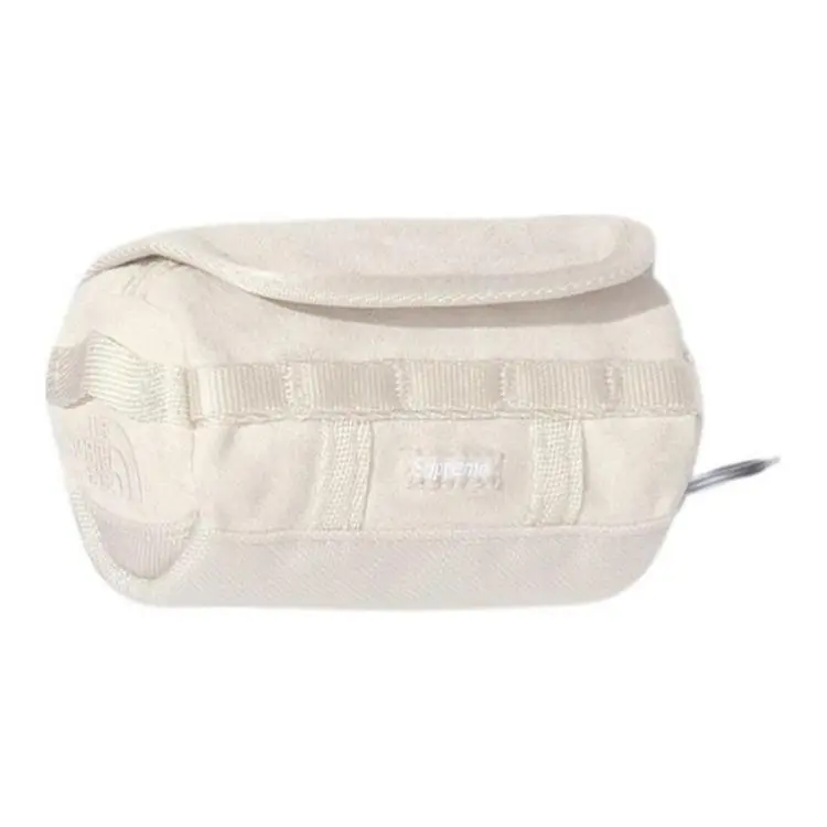 Supreme The North Face Collaboration Suede Fabric Luggage Bag Keychain Bag Accessory Unisex White