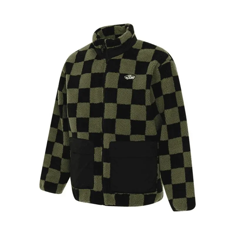 Vans RPFOFF THE WALL CHECKER Velvet feel Coat Men's Black Green