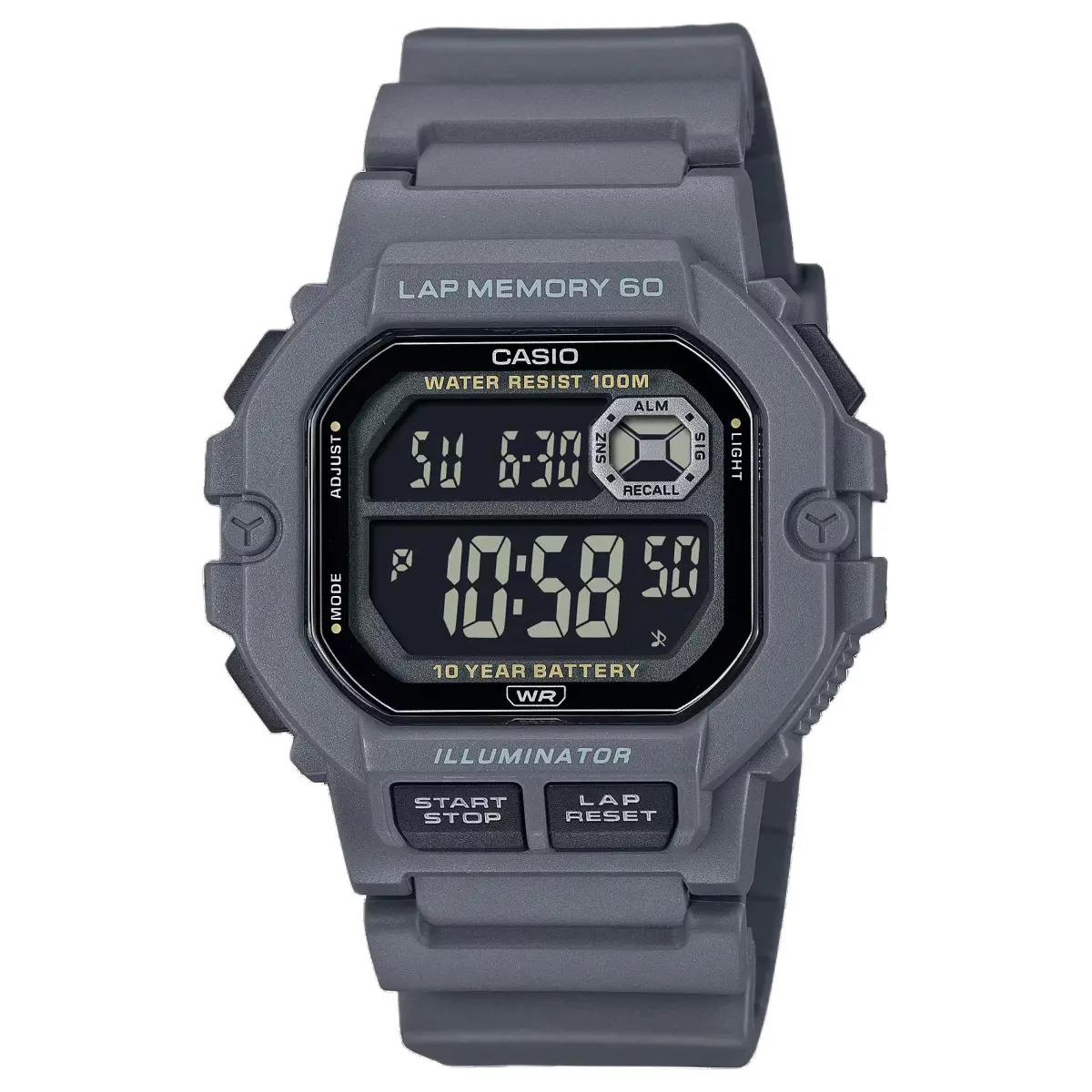 CASIO STANDARD 100m Waterproof Quartz Movement Resin Strap Watch Unisex Black Dial