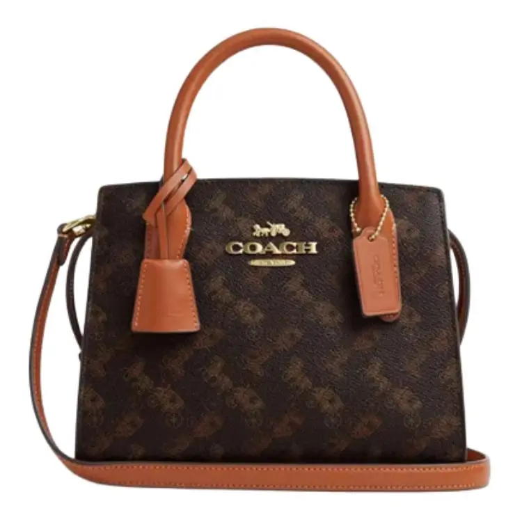 COACH ANDREA CARRYALL Artificial Leather Crossbody Handbag Small Women's Truffle