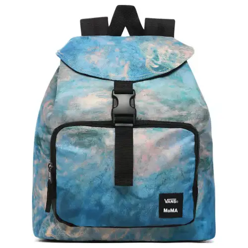 Vans × MoMA Monet Collaboration Drawstring And Buckle Polyester Backpack Regular Unisex Blue