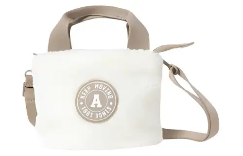 Anta Life Collection Sherpa Bucket Bag, Handbag, Shoulder Bag, Crossbody Bag Regular Women's Light Cloud White
