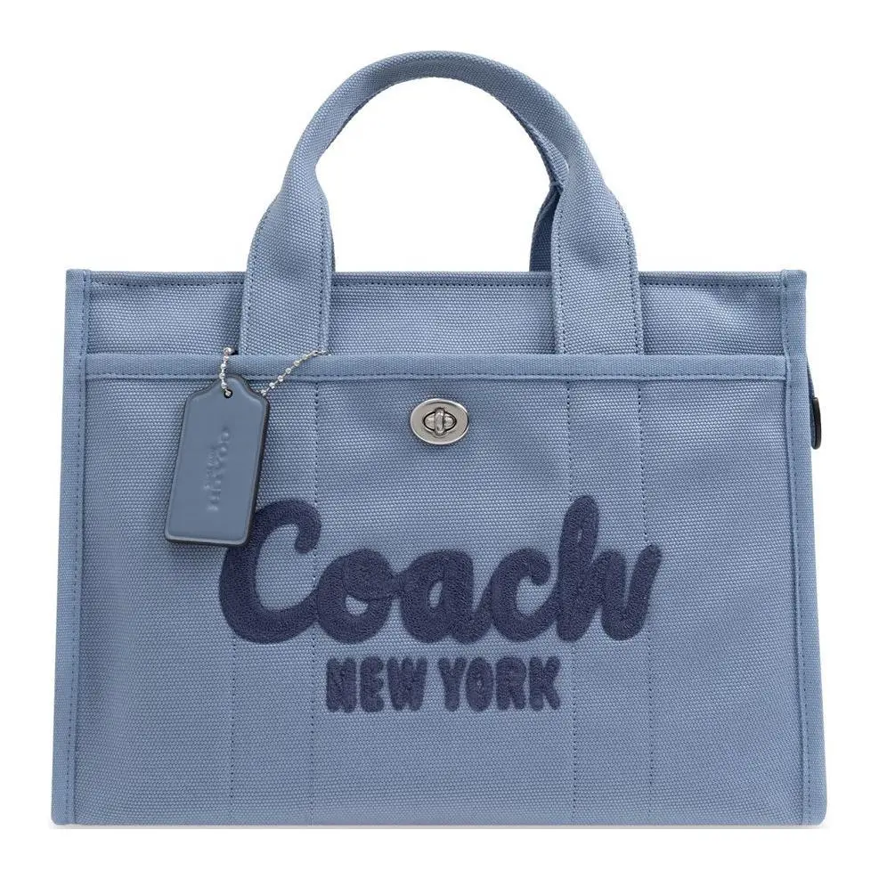 COACH Cargo Cotton Handbag Large Women's Blue
