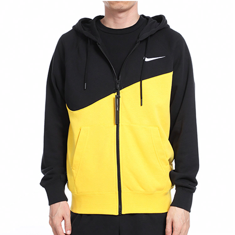 Мужская куртка Nike (черно-желтая) — фото 4
