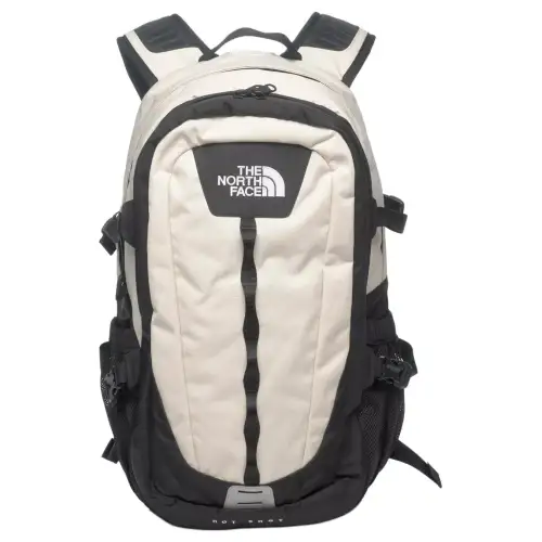 THE NORTH FACE 27L Backpack Outdoor Bag Recycled Nylon Ivory Color With Black Patchwork Unisex