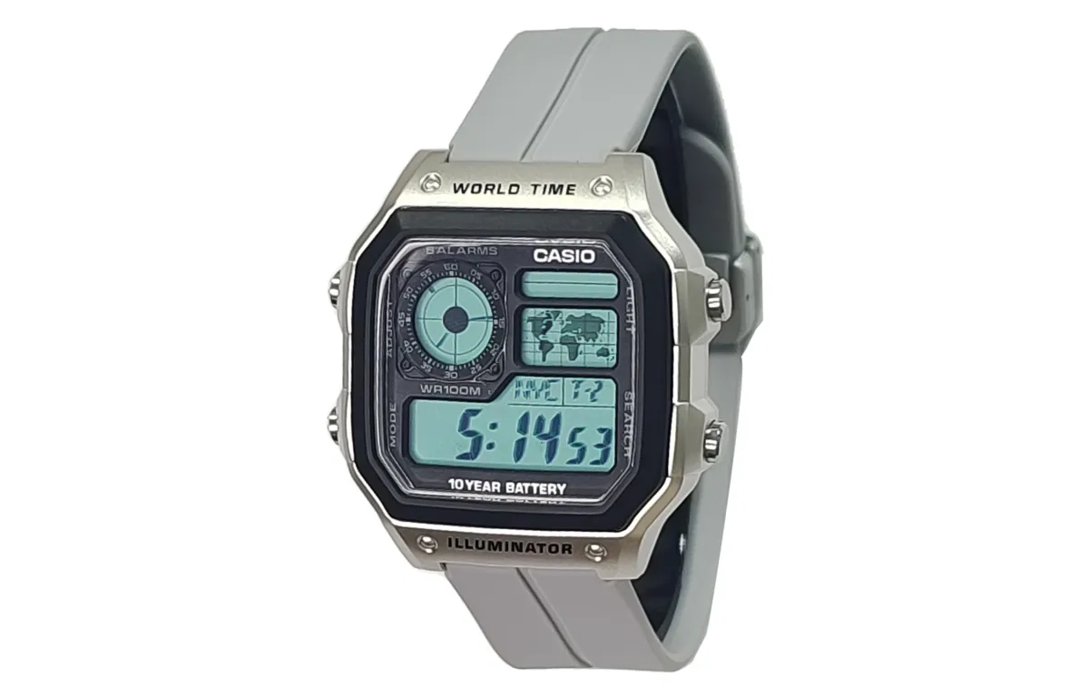 CASIO Custom Collection Quartz Movement Silicone Strap Watch Unisex Black Dial