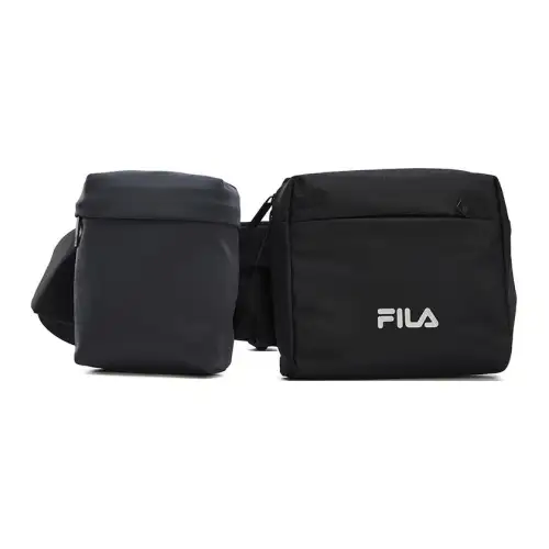 FILA Fabric Crossbody Bag, Sling Bag, Fanny Pack Regular Men's Jet Black