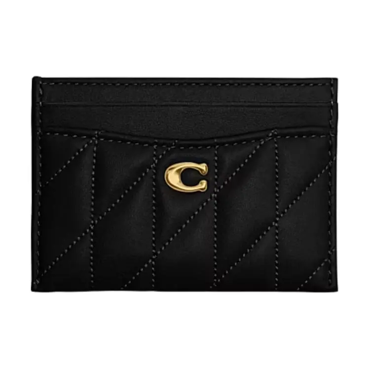 COACH EssentialPillow Nappa Leather Card Holders Mini Women's Black