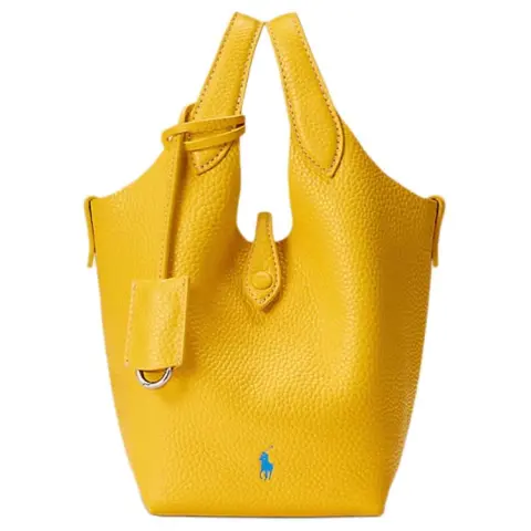 Polo Ralph Lauren Polo Play Leather Handbags Small Women's Yellow