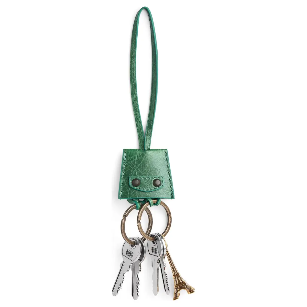 Balenciaga Lambskin Keychains Women's Green