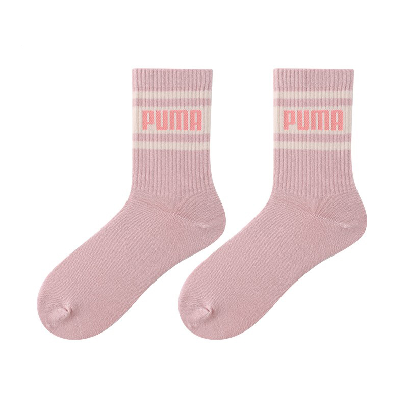 PUMA Knee High Socks Unisex Pink Purple