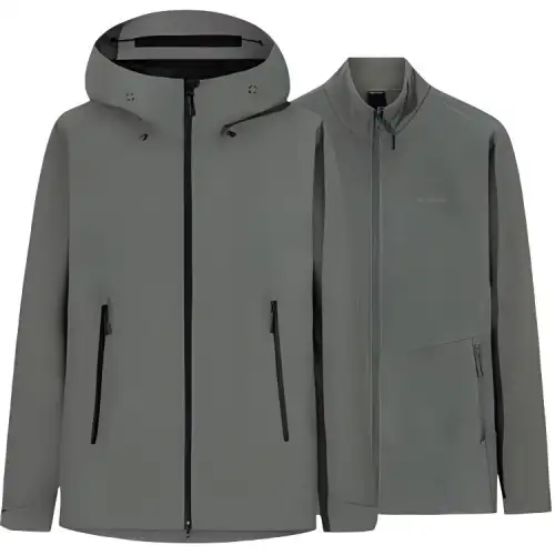 Anta Athleisure Minimalist Style Solid Color Hooded Fleece Lined