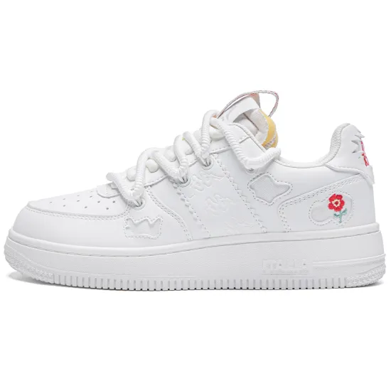 Kappa Back to Back Slip Resistant, Abrasion Resistant, Lightweight, Breathable Low Top Skateboard Shoes Women's White