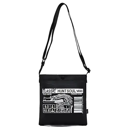 Vans Nylon Fabric With Canvas Crossbody Bag Regular Unisex Black