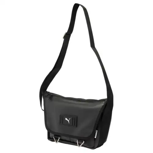 PUMA Thermoplastic Polyurethane Knitted Fabric Messenger Bag, Crossbody Bag, Shoulder Bag Unisex Black