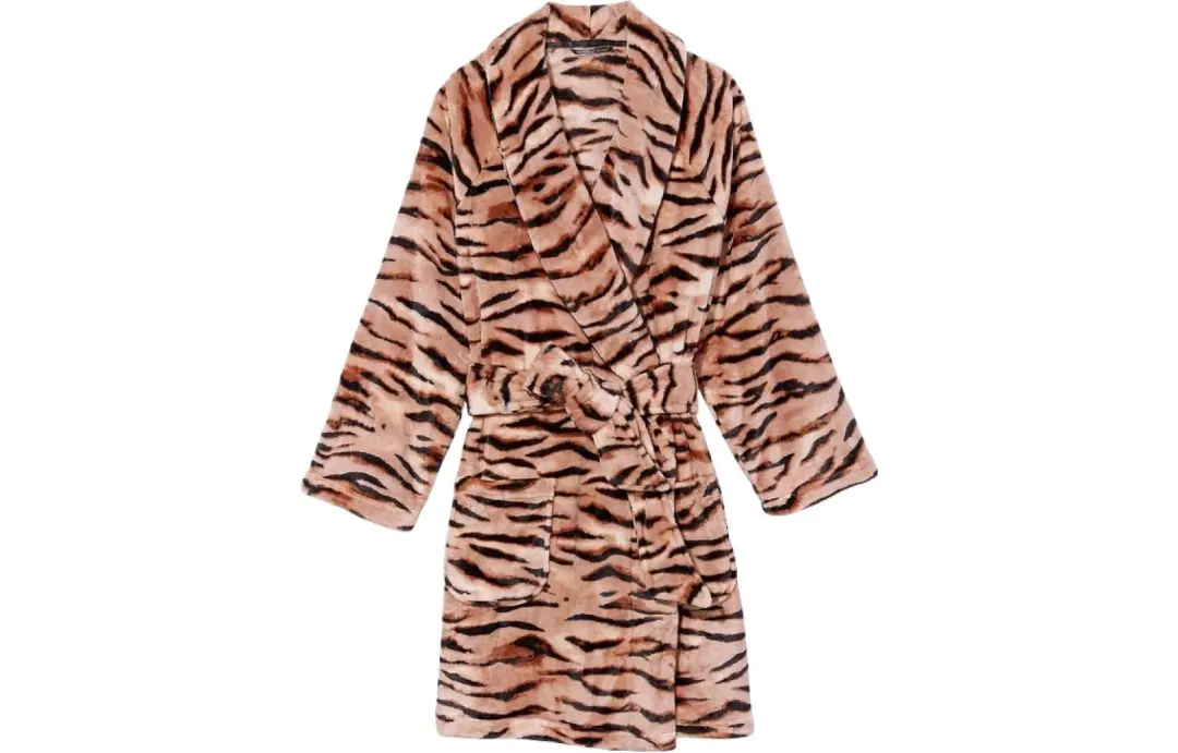 Victoria's Secret Comfortable Soft Velvet Lace Up Home Fleece Lined Thermal Long And Thick Sleep Robe Women's