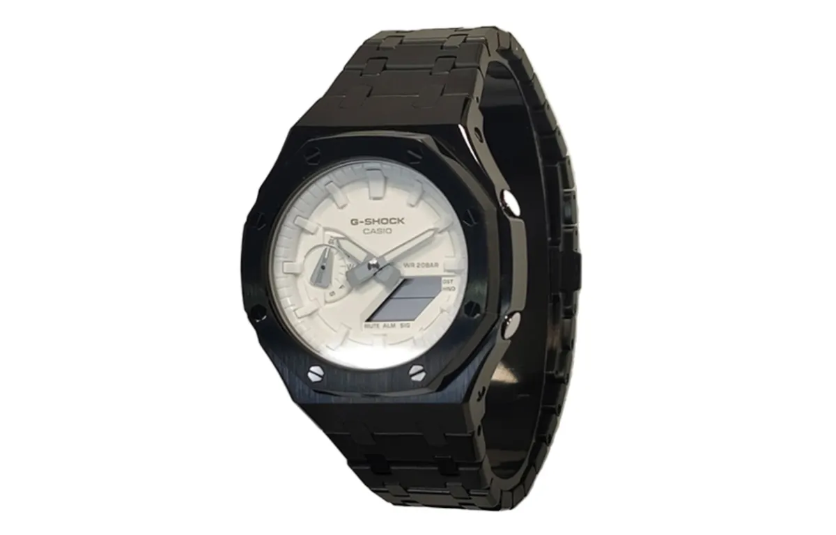 CASIO Men Liquid Crystal/Analog Dual Display Series White Watch