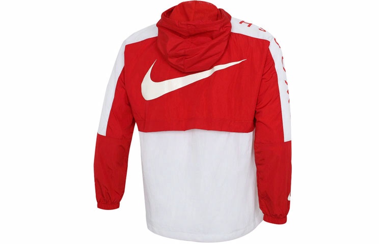 Мужская куртка Nike Logo (красно-белая) — фото 2